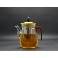 650ml/22oz High Quality Glass Tea Pot with Stainless Steel or Glass Filter